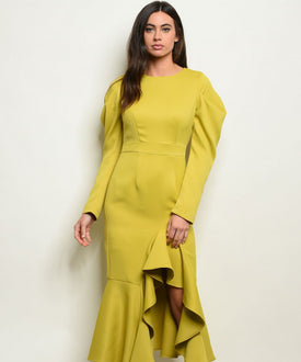Deep Yellow Lime Dress