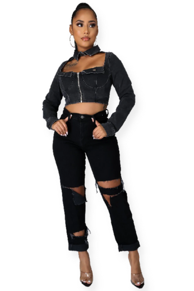 CFCL COLIMAÇON CROPPED TOP CFCL COLIMACON CROPPED TOP col.IRON GRAY - rollot