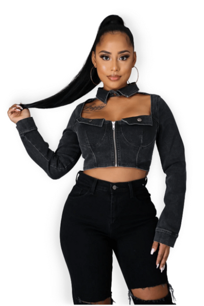 CFCL COLIMAÇON CROPPED TOP CFCL COLIMACON CROPPED TOP col.IRON GRAY - rollot