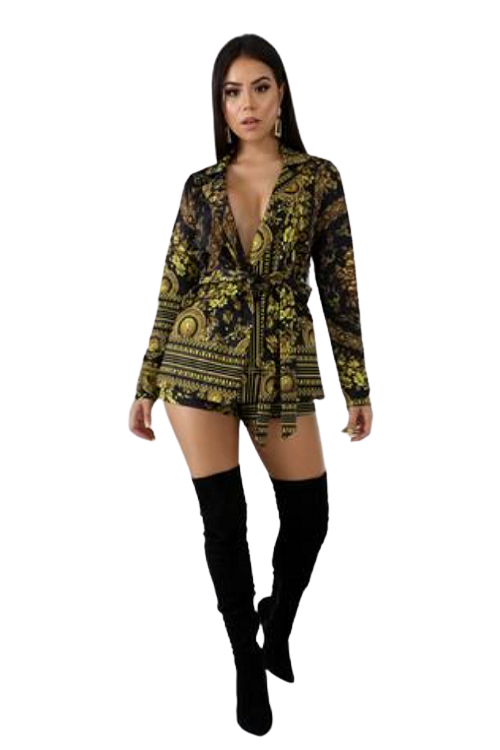 Black Golden Lux Short Set