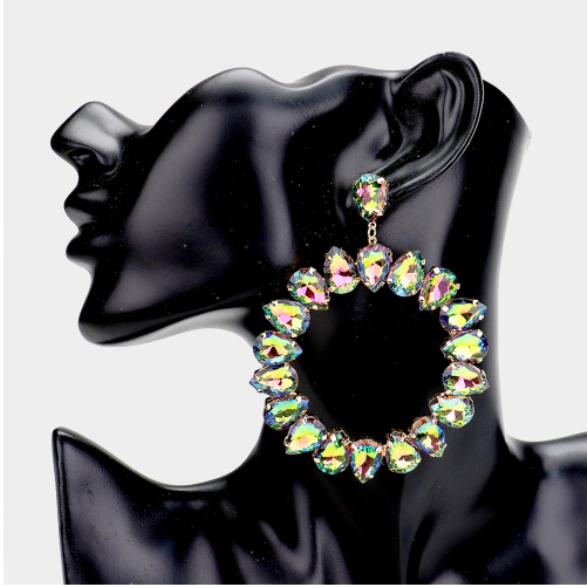 Glamour Circle Vitrail Earring