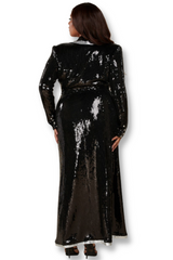 Black Sequins Duster/ Dress