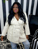 Ivory and Gold Tweed Blazer Dress