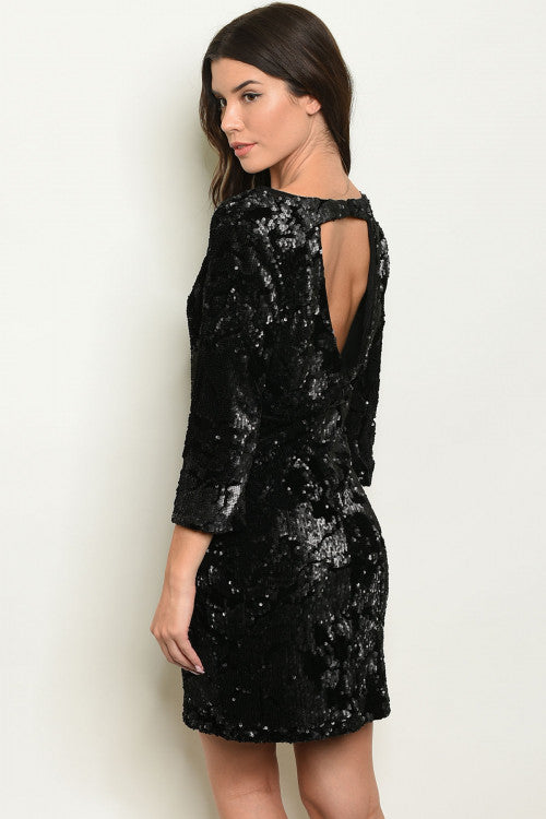 princess polly baby blue dress Vestido Jennifer Velvet Sequin - Negro