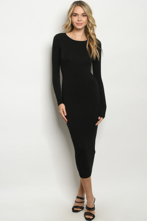 Iconic Body Slimming Midi Dress Black