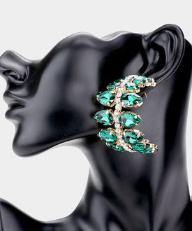 Green Vine Cuff Earrings