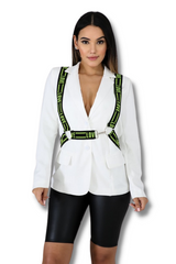 White Iconic Love Blazer