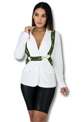 White Iconic Love Blazer