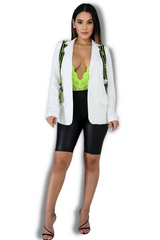White Iconic Love Blazer
