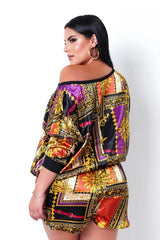 Luxury Chain Print Short Set