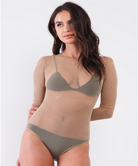 Nude Tone Mesh Bodysuit