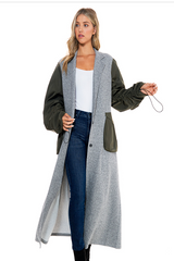 Gray Olive Mix Duster