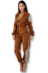 Rust Track Jumpsuit