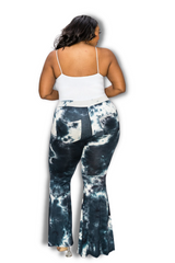 Blue Tie Dye Flare Pants