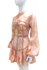 Floral Bustier Overlay Dress Set