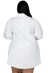 White Poplin Bow Dress/Top
