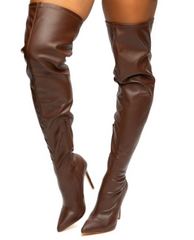 Dark Brown Thigh High