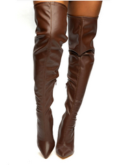 Dark Brown Thigh High