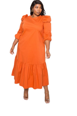 Burnt Orange Doll Dress