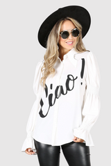 Ciao Baby Stoned Collar Top