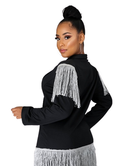 Fringe Me Blazer Dress