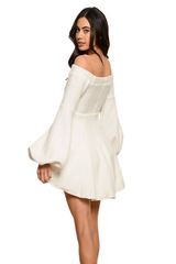 Ivory Puff Sleeve Dress/Top